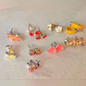 10 Pairs Of Cute Studs Colorful Kids Earring Set